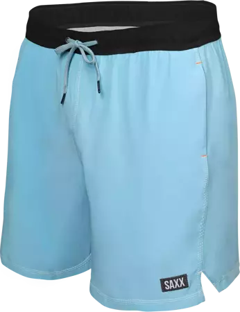 Herren Badeshorts mit 2-in-1 Taschen SAXX OH BUOY - kurz - blau