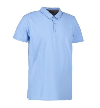 Herren Polo Business T -Shirt Stretch Hellblau Marke, Blau