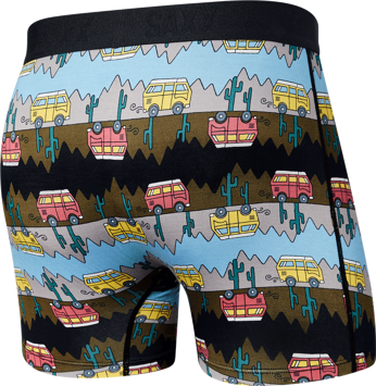 Herren-Schnelltrocknungs-Boxershorts SAXX VIBE Boxer Brief - Camper - mehrfarbig.