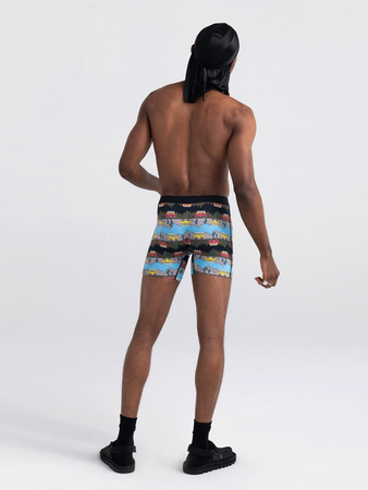 Herren-Schnelltrocknungs-Boxershorts SAXX VIBE Boxer Brief - Camper - mehrfarbig.