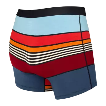 Herren-Schnelltrocknungs-Boxershorts SAXX VIBE Boxer Brief Streifen - mehrfarbig