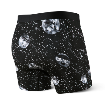 Herren-Schnelltrocknungsboxershorts SAXX VIBE Boxer Brief Galaxy - Schwarz