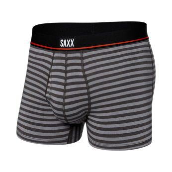 Herren elastische kurze Boxershorts SAXX NON-STOP STRETCH Trunk mit Streifenmuster - grau