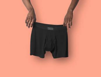 Herrenboxershorts mit Eingriff SAXX Ultra Boxer Brief Fly Schwarz