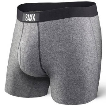 Herrenunterhosen bequem SAXX ULTRA Boxer Brief Fly - grau meliert