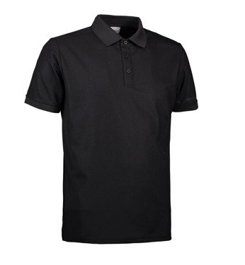 Männer aktives schwarzes Polo t -Shirt, schwarz