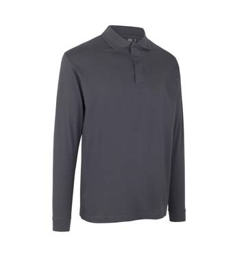 Polo-Shirt PRO Wear mit Druckknöpfen, Marke ID - Silber