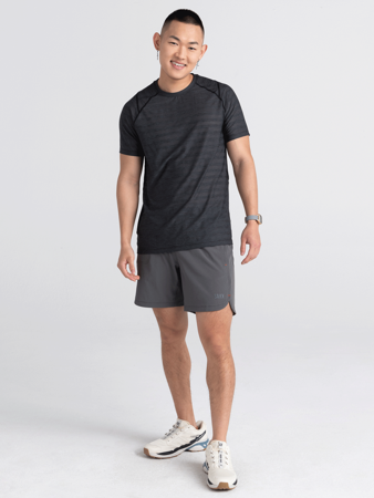 Sportliches atmungsaktives Herren-T-Shirt SAXX HOT SHOT - schwarz