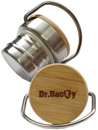 Stahlthermalflasche Dr. Bacty Fahrräder - weiß