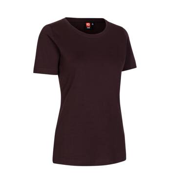 T-Shirt Interlock, Damen, Marke ID - Dunkelburgund