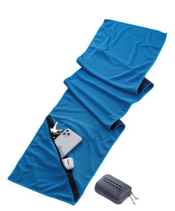 TROIKA fitness-übungshandtuch schwitzableiter kühlendes handtuch - blau