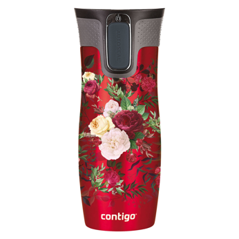 Thermobecher Contigo West Loop 2.0 470 ml rot - Blumen