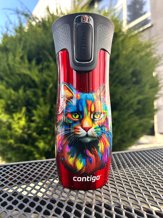 Thermobecher Contigo West Loop 2.0 470ml Katze - rot