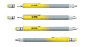 mehrfachkugelschreiber TROIKA construction - grau/gelb