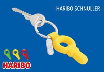 schlüsselanhänger TROIKA haribo schnuller - gelb