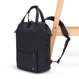 Diebstahlsicherer mini-rucksack für frauen pacsafe citysafe cx mini backpack econyl - schwarz