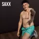 Herren Badeshorts mit 2-in-1 Taschen SAXX OH BUOY - Himmelssurfen - grün.