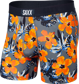 Herren-Schnelltrocknungs-Boxershorts SAXX VIBE Boxer Brief - Hibiskus - Grau