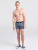 Herren-Schnelltrocknungs-Boxershorts SAXX VIBE Boxer Brief Melange - blau