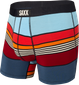 Herren-Schnelltrocknungs-Boxershorts SAXX VIBE Boxer Brief Streifen - mehrfarbig