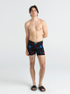 Herren-Schnelltrocknungs-Boxershorts SAXX VIBE Boxer Brief in Bier-Spiel - Schwarz.