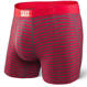 Herren-Schnelltrocknungsboxershorts SAXX VIBE Boxer Brief Modern Fit in grau-rot.