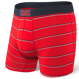 Herren-Schnelltrocknungsboxershorts SAXX VIBE Boxer Brief Retro-Streifen - rot