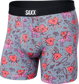 Herren-Schnelltrocknungsboxershorts SAXX VIBE Boxer Brief mit Herzen - grau