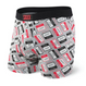 Herrenunterhosen bequem SAXX ULTRA Boxer Brief Fly mit Etiketten - grau