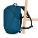 Wasserdichter, diebstahlsicherer Rucksack 18l Pacsafe ECO CX Econyl® - blau.