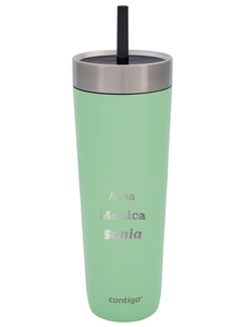 Thermobecher mit strohhalm Luxe Tumbler 720ml mit Gravur - Cucumber