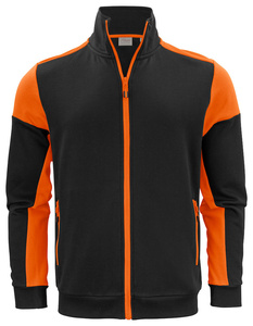 Reißverschluss-Sweatshirt Prime Sweatvest von der Marke Printer - Schwarz – Orange