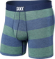 Bokserki męskie szybkoschnące SAXX VIBE Boxer Brief  w pasy - granatowe