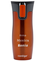 Thermal mug Contigo West Loop 2.0 with custom inscription-engraved- Orange