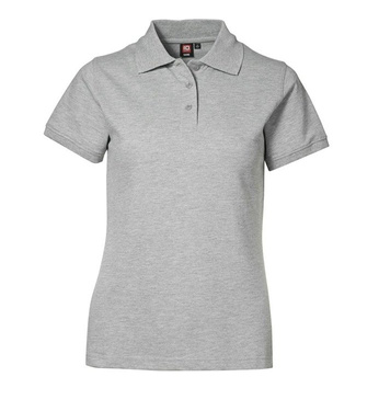 Piqué polo shirt stretch gray melange