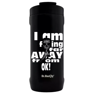 Thermal coffee mug 2-in-1 Dr.Bacty Notus 360 ml - Away - black.