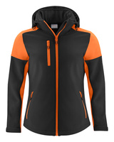 Softshell z odpinanym kapturem Prime Softshell Lady marki Printer - Czarno - pomarańczowy