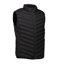 Black men's stretch black vest, black