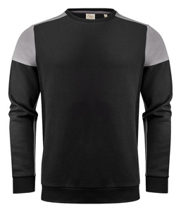 Zweifarbiger Prime Crewneck Hoodie der Marke Printer - Schwarz - Beige.