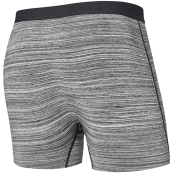 Herren-Boxershorts SAXX ULTRA Boxer Brief mit Streifen - grau