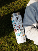 Thermal mug with straw Contigo Luxe Tumbler 720 ml - Summer - Salt