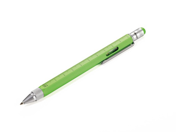 multifunctional ballpoint pen TROIKA construction - green.