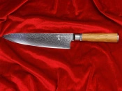 Aka Tori Damaszener-Chefmesser 8" mit Gravur - Kyoto Olive