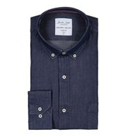 Leichtes Gewicht Denimlong -Hülle, Modern Fit Indigo Brand ID, Denim