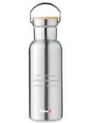 Dr.Bacty Iris 500 ml Thermoflasche - silber - personalisiert mit Gravur