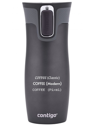 Kubek termiczny z grawerem Contigo West Loop 2.0 470 ml - Grafitowy