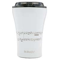 Kaffee -Thermalbecher mit Keramikbeschichtung Dr. Bacty Apollo 227 ml Fünfzeilig - weiß