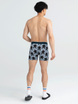 Breathable men's SAXX DAYTRIPPER Boxer Brief Fly with gorilla ball print - gray.