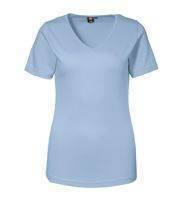 T-shirt - splot interlock v- neck marki ID, Niebieski