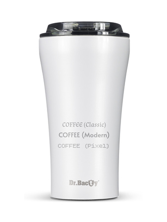 Ceramic-coated thermal Coffee Mug Dr.Bacty Apollo 2.0 360 ml - Glossy White